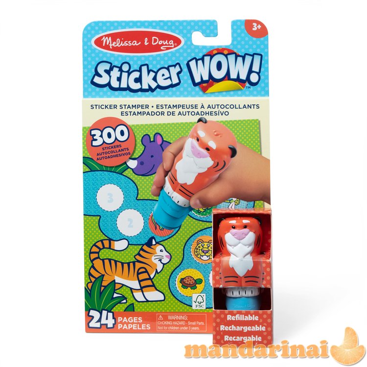 MELISSA & DOUG „Sticker WOW!“ veiklos knygelė „Tigras“