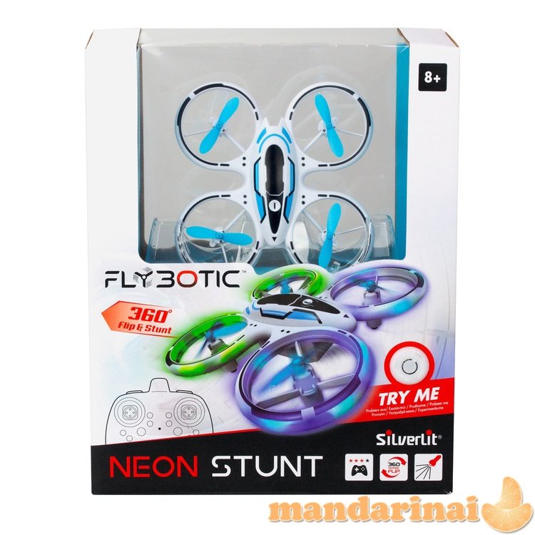 FLYBOTIC Radijo bangomis valdomas  dronas „Neon Stunt“