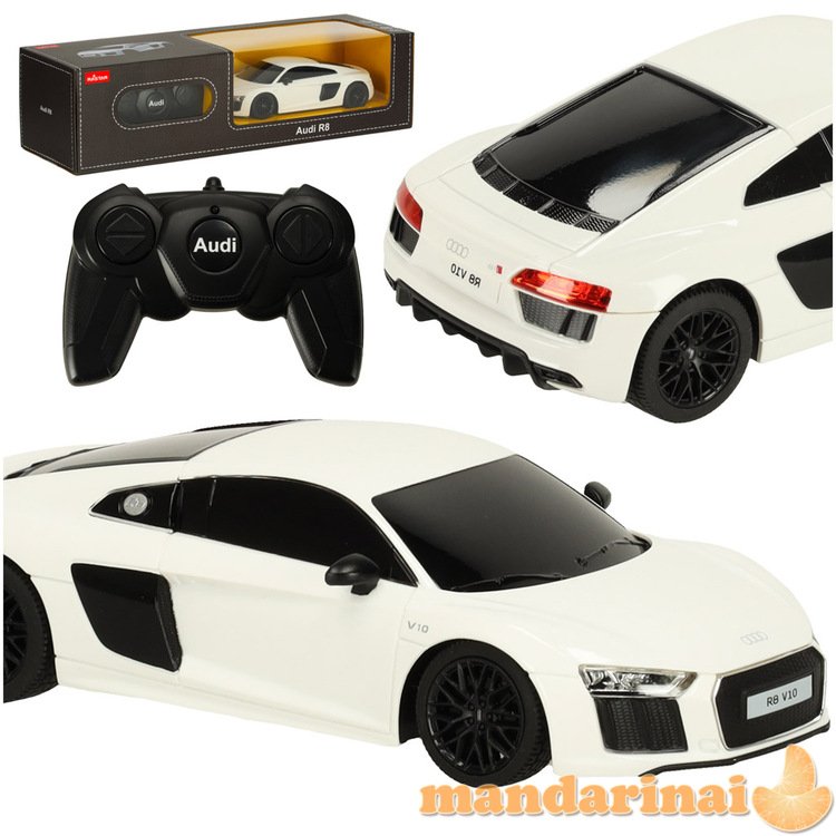 RC automobilis 1:24 AUDI R8 2015 baltos spalvos