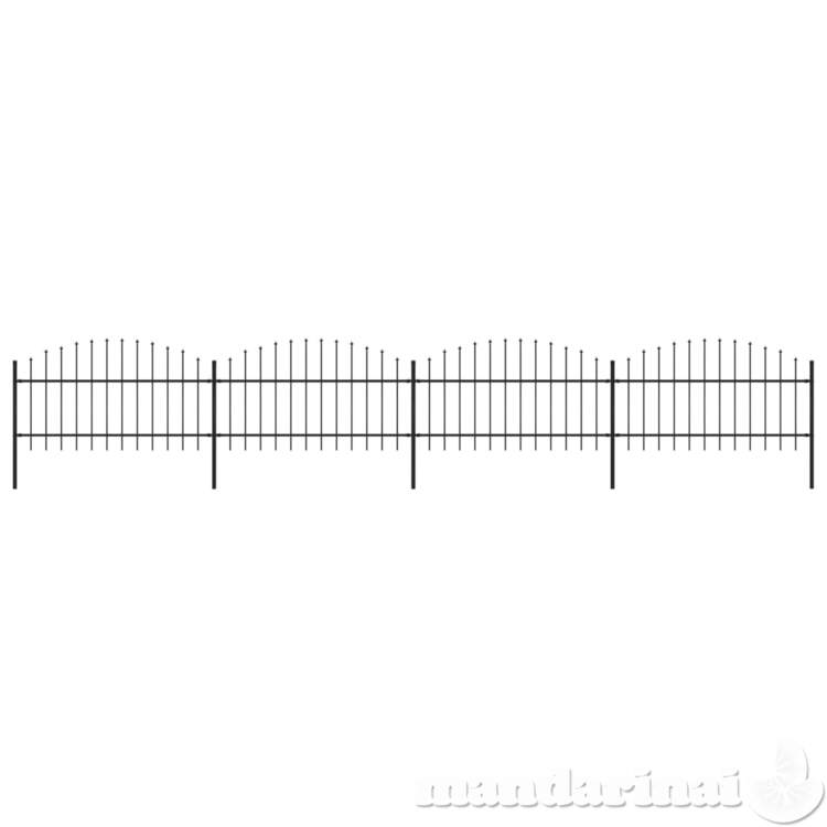 Sodo tvora su iečių viršug., juoda, (1-1,25)x6,8m, plienas