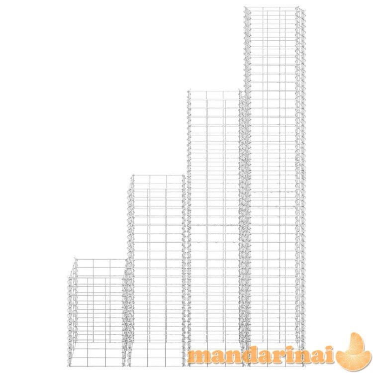 Gabionų loveliai, 4vnt., 30x30x50/100/150/200cm, geležis
