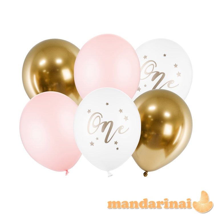 Balloons 30cm, One, Pastel Pale Pink (1 pkt / 6 pc.)