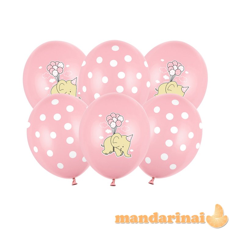 Balloons 30cm, Elephant, Pastel Pink Mix (1 pkt / 50 pc.)