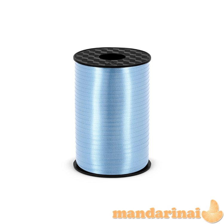 Plastic ribbon, sky-blue, 5mm/225m