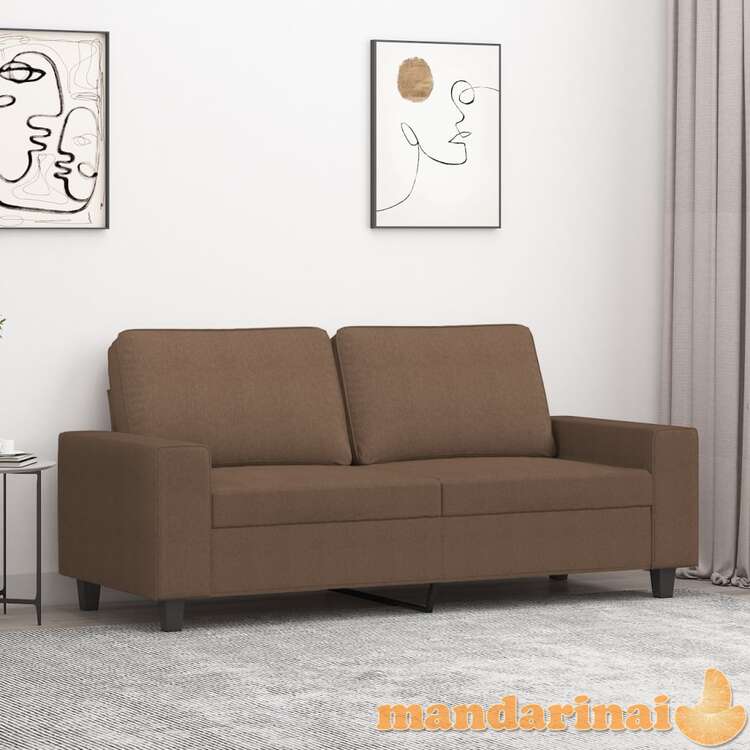 Dvivietė sofa, rudos spalvos, 140cm, audinys