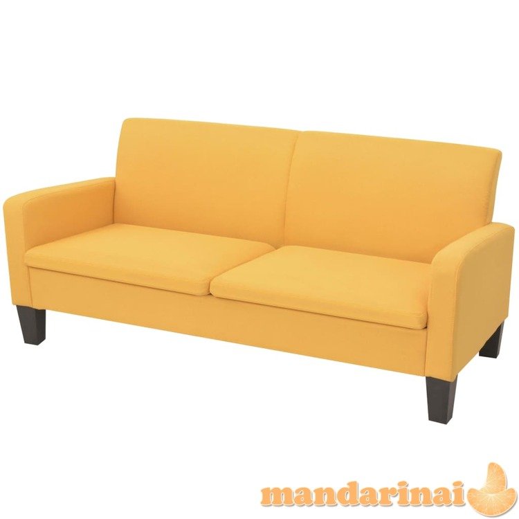 Trivietė sofa, 180x65x76, geltonos spalvos