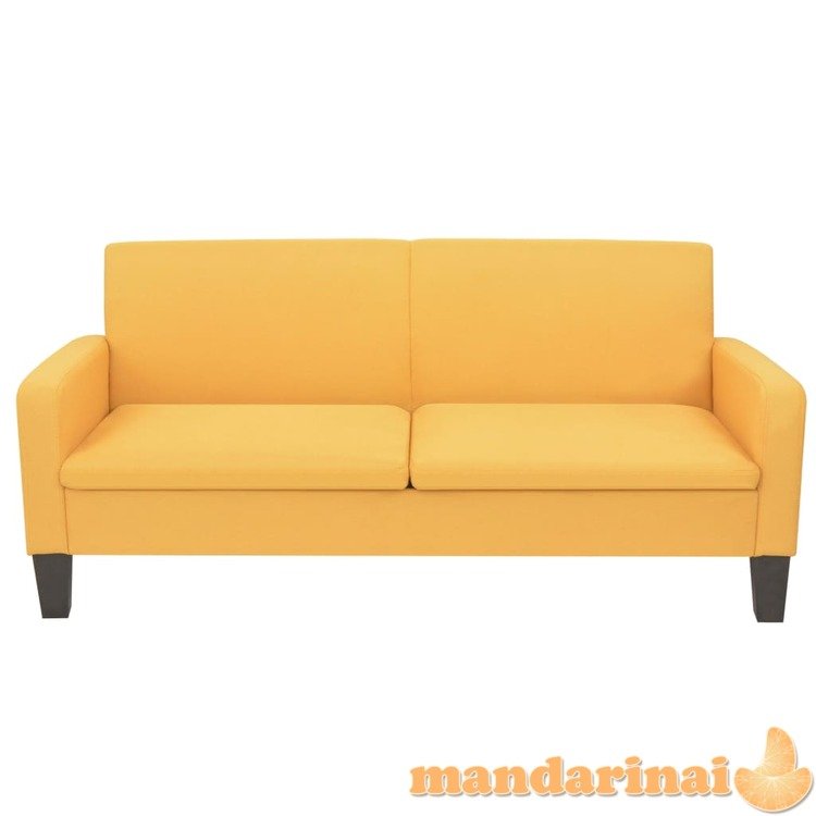 Trivietė sofa, 180x65x76, geltonos spalvos