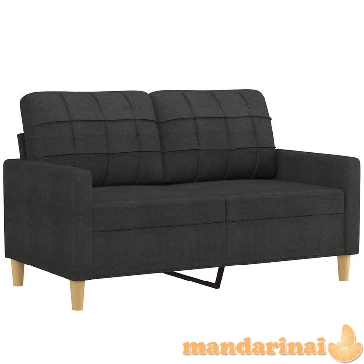 Dvivietė sofa, juodos spalvos, 120cm, audinys