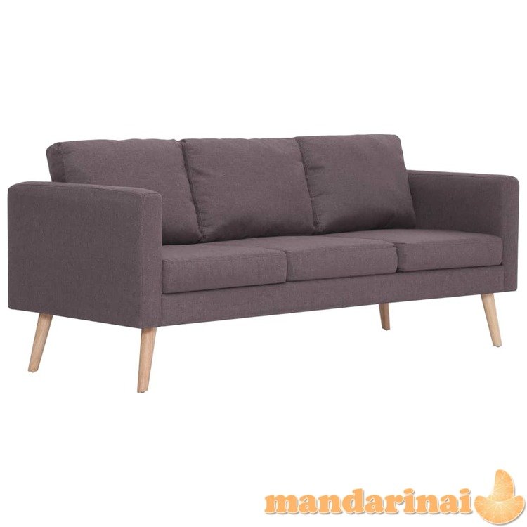 Trivietė sofa, taupe spalvos, audinys