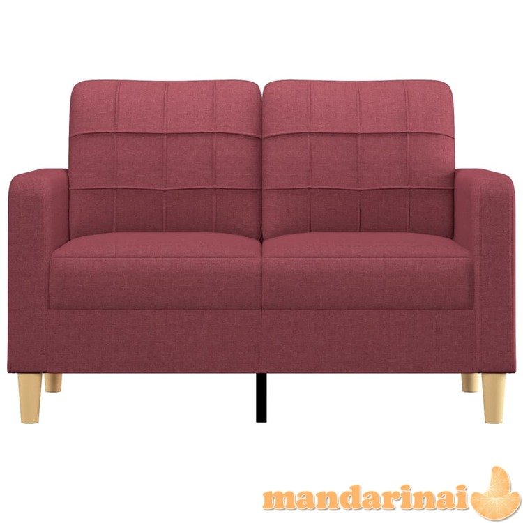 Dvivietė sofa, raudonojo vyno spalvos, 120cm, audinys