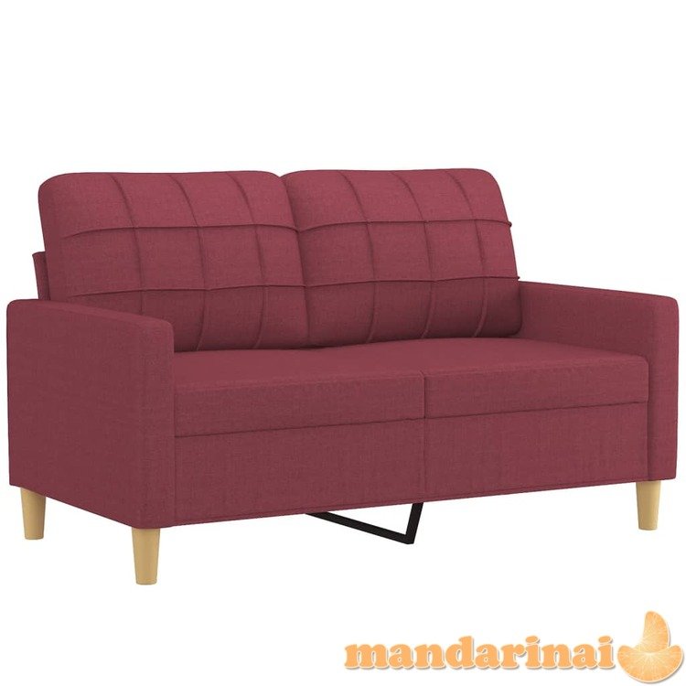 Dvivietė sofa, raudonojo vyno spalvos, 120cm, audinys