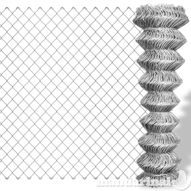 Tinklinė tvora, sidabro sp., 25x1,5m, cinkuotas plienas