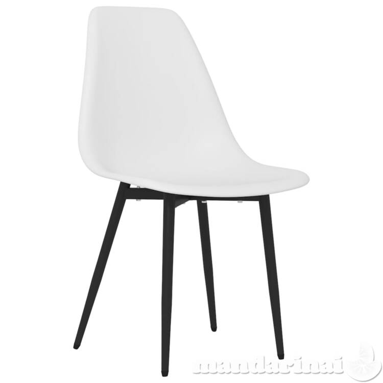 Valgomojo kėdės, 4vnt., baltos spalvos, pp