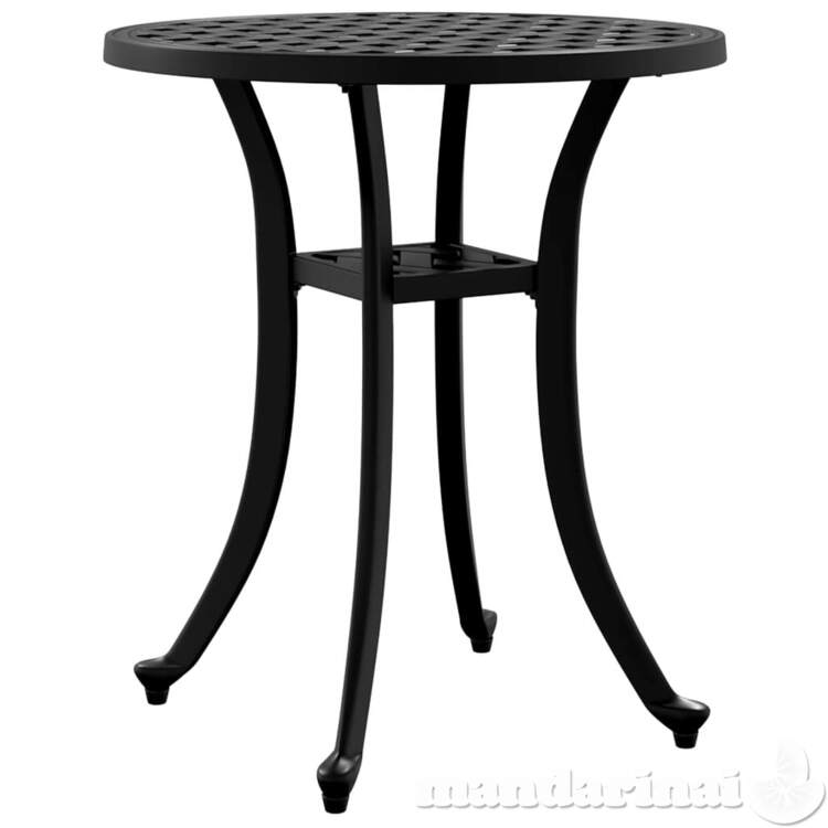 Sodo staliukas, juodos spalvos, 48x53cm, lietas aliuminis