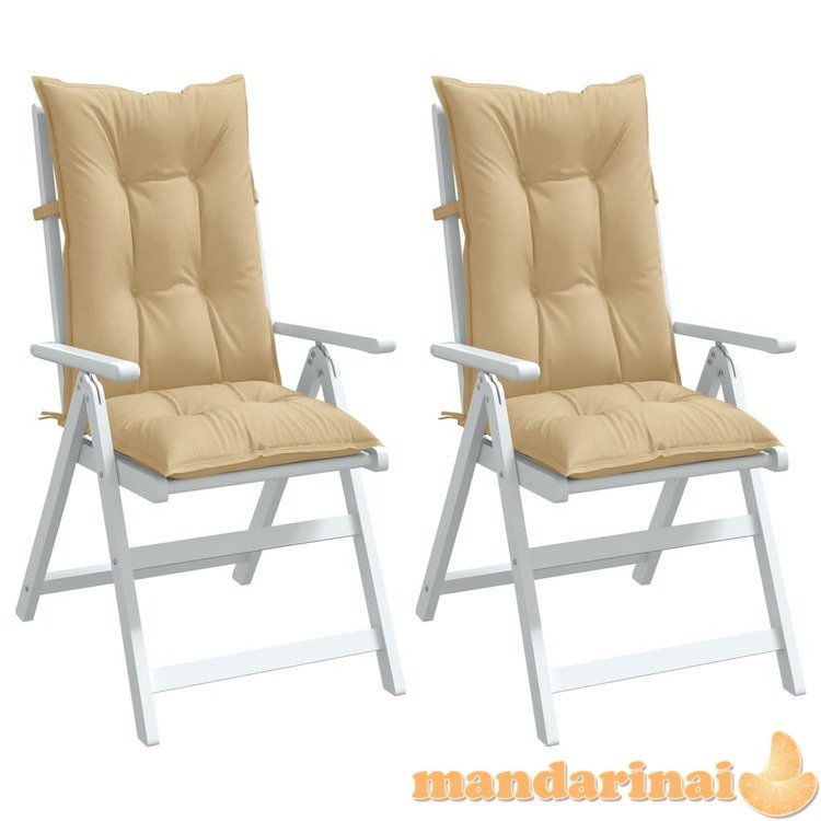 Kėdės pagalvėlės, 2vnt., smėlio, 120x50x7cm, audinys