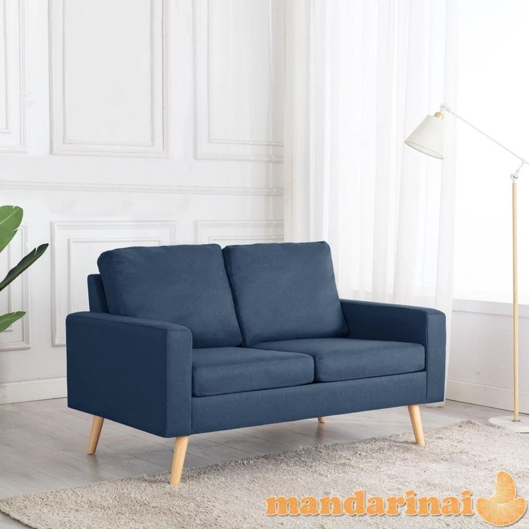 Dvivietė sofa, mėlynos spalvos, audinys