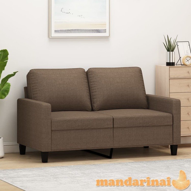 Dvivietė sofa, rudos spalvos, 120cm, audinys