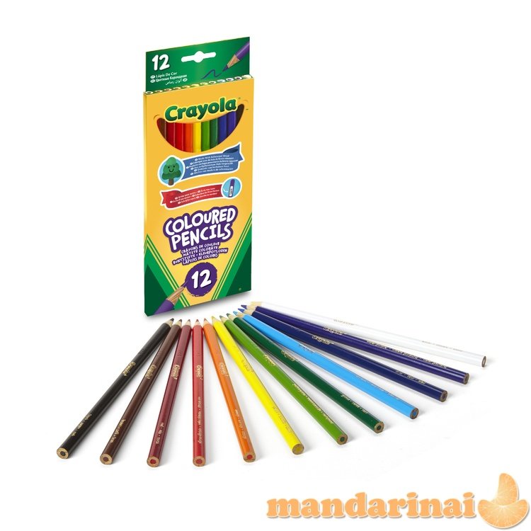 CRAYOLA Spalvoti pieštukai (12 vnt.)