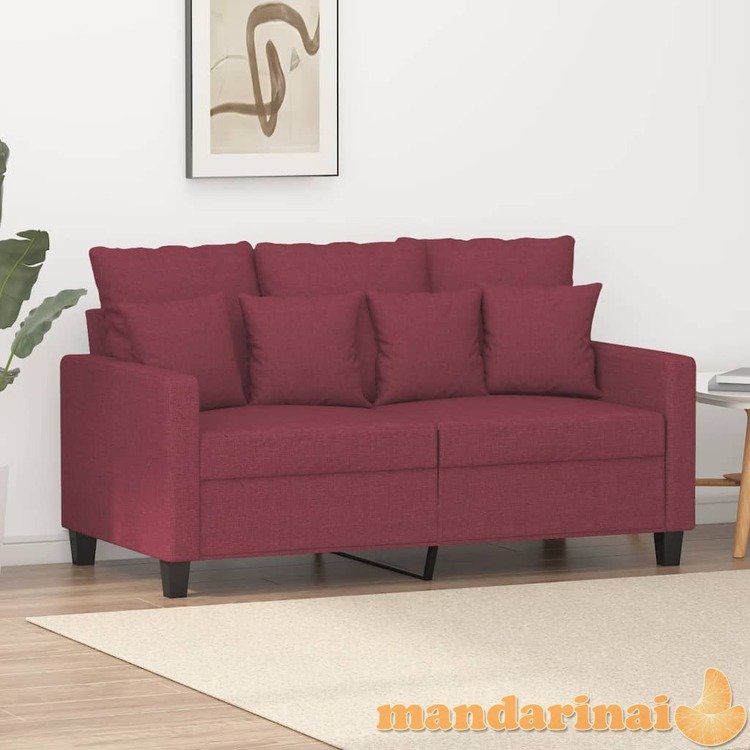 Dvivietė sofa, raudonojo vyno spalvos, 120cm, audinys