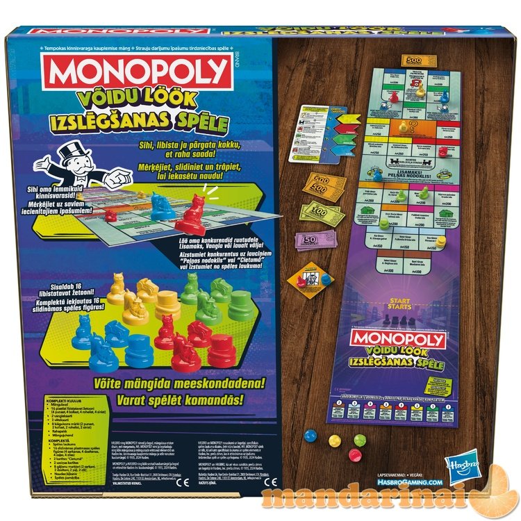 MONOPOLY Boardgame Knockout (In Estonian and Latvian lang.)