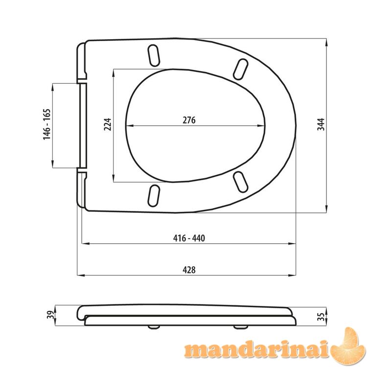 Klozeto dangtis MA-013A