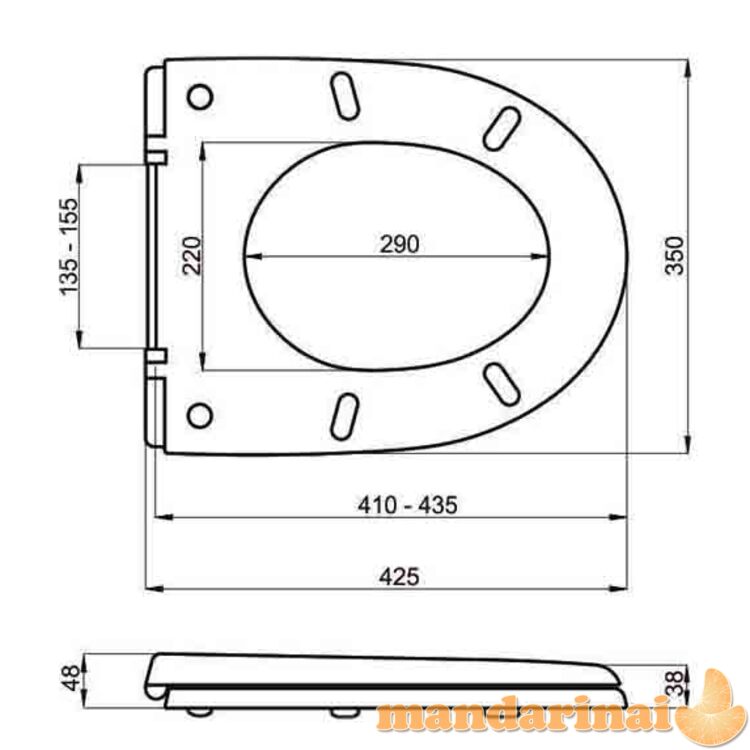 Klozeto dangtis MA-020A