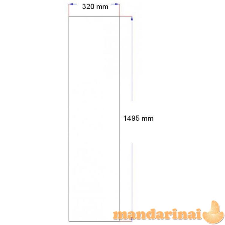 Dušo kabinos šoninis stiklas tiesus 320x1495 mm šinšil 8.10