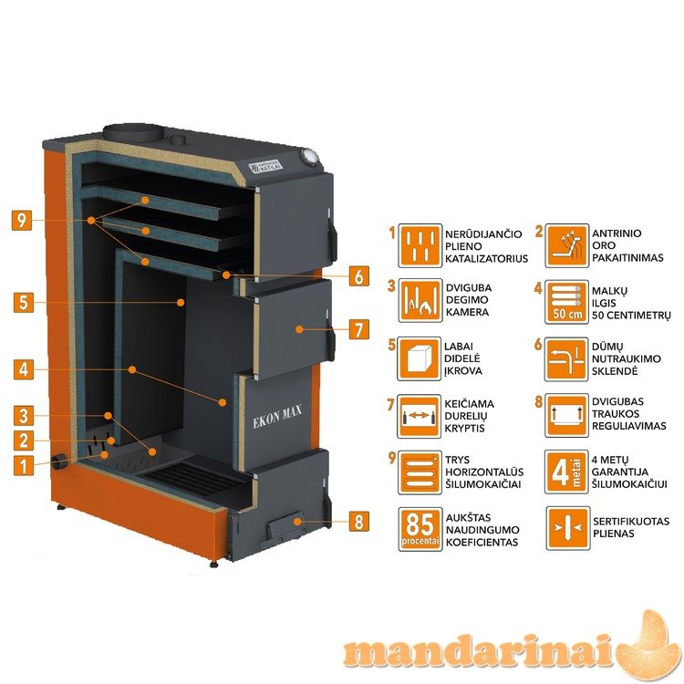 Katilas kieto kuro &quot EKON MAX 20&quot  20 kW