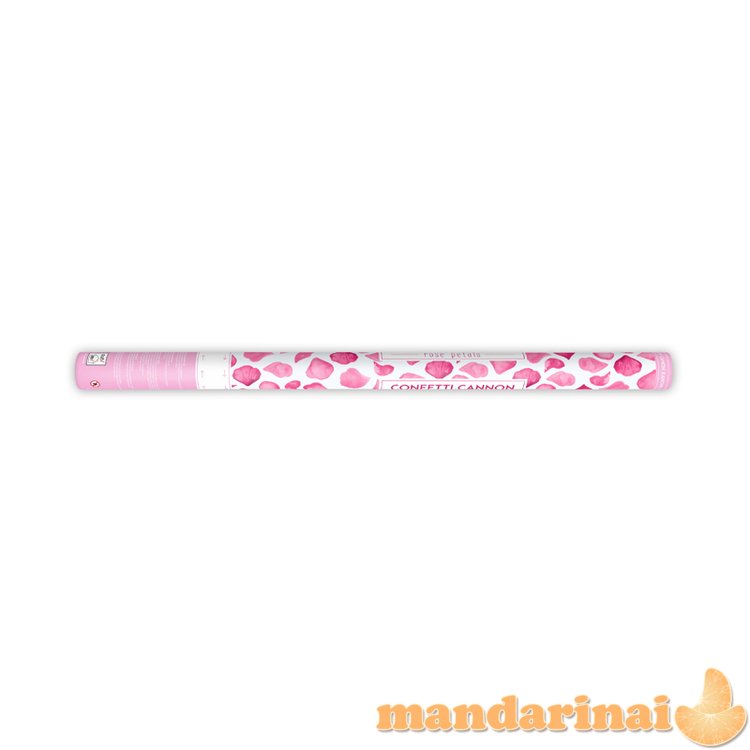 Confetti cannon with rose petals, pink, 80cm