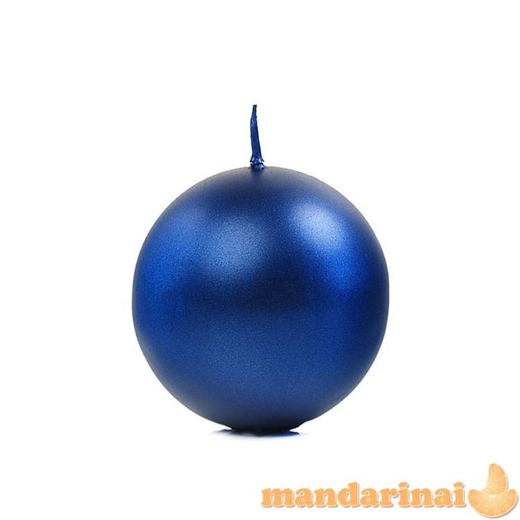 Candle Sphere, metallic, navy blue, 6cm (1 pkt / 10 pc.)