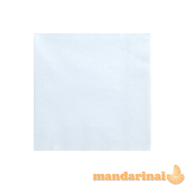 Napkins, 3 layers, light sky-blue, 33x33cm (1 pkt / 20 pc.)