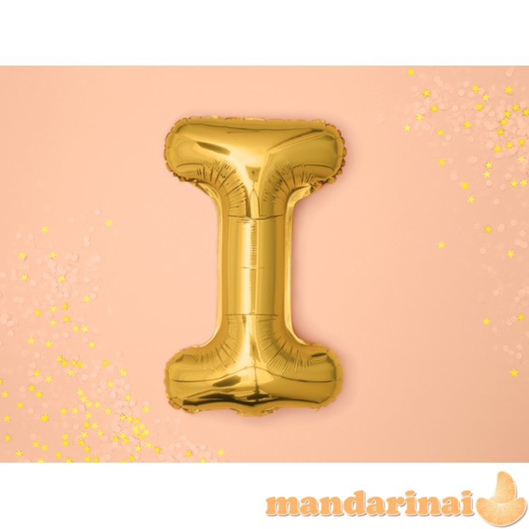 Foil Balloon Letter I , 35cm, gold