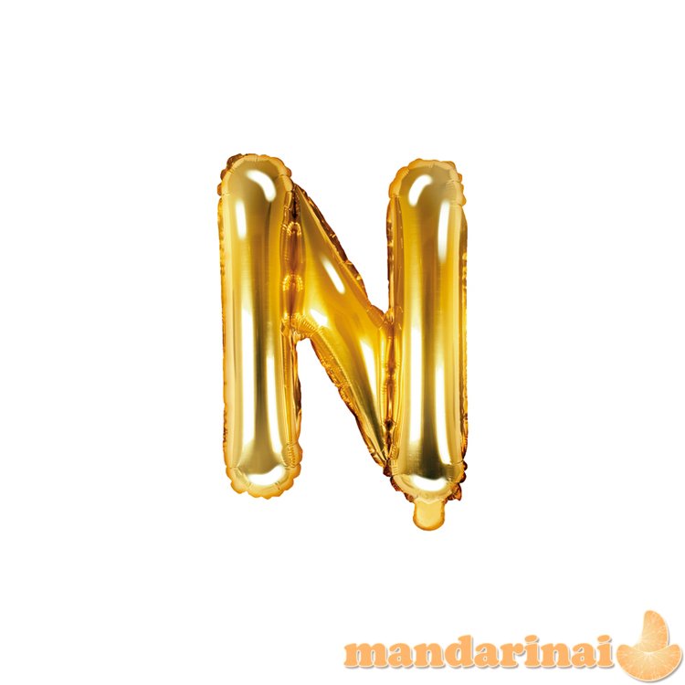 Foil Balloon Letter N , 35cm, gold