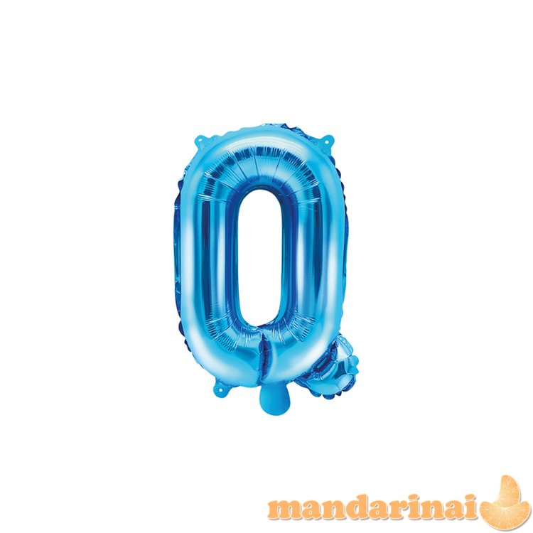 Foil Balloon Letter Q , 35cm, blue