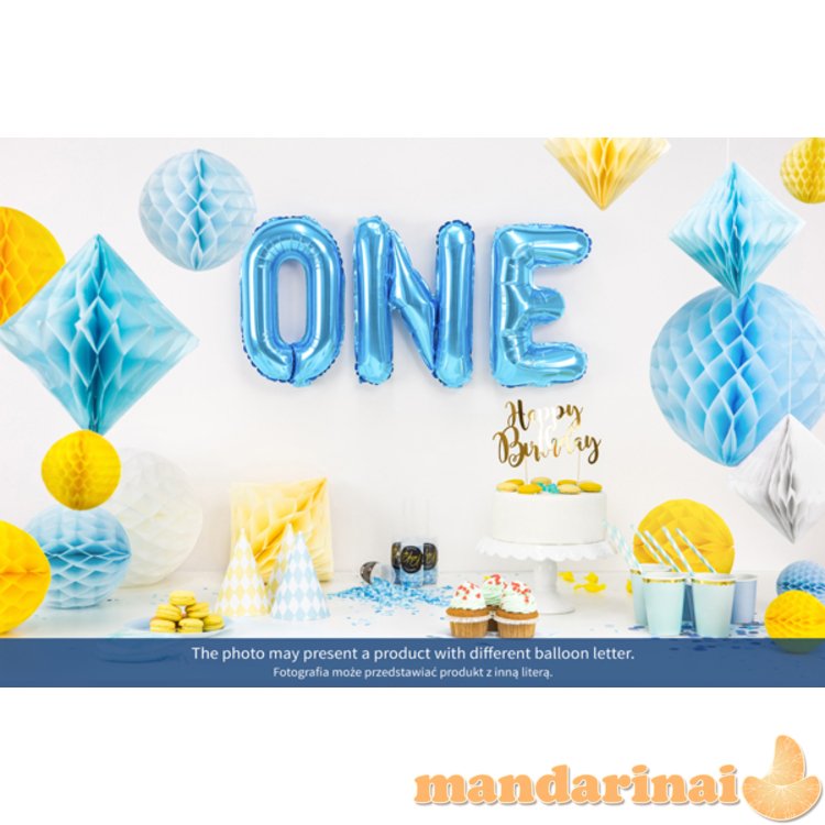 Foil Balloon Letter Q , 35cm, blue