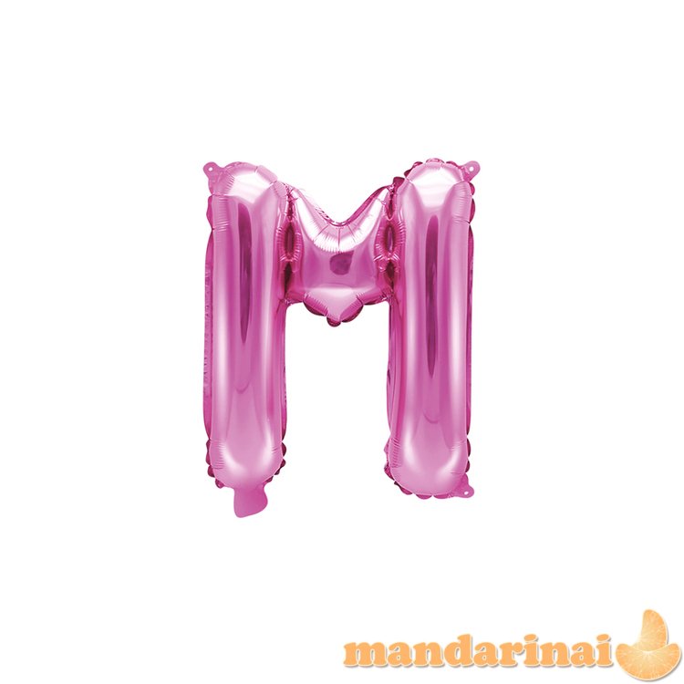 Foil Balloon Letter M , 35cm, dark pink