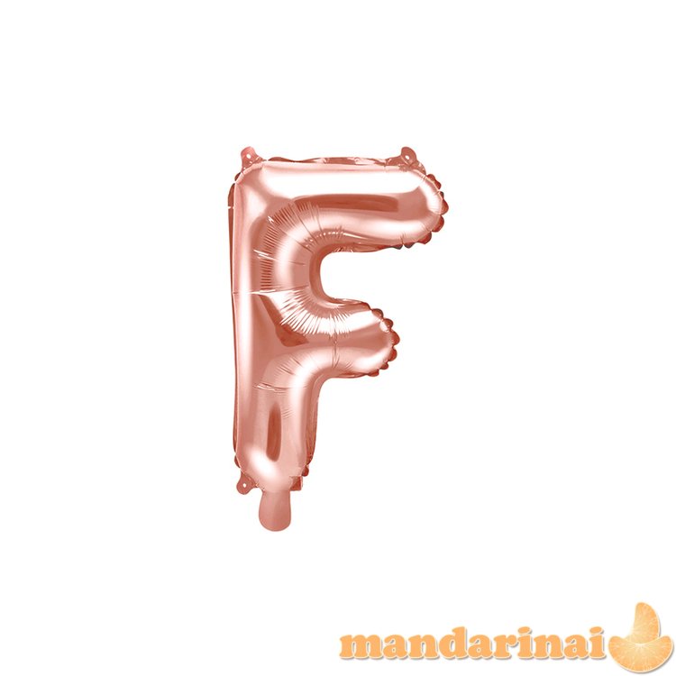 Foil Balloon Letter F , 35cm, rose gold