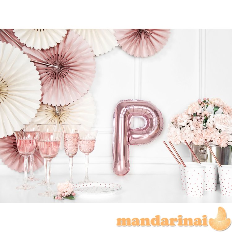 Foil Balloon Letter P , 35cm, rose gold