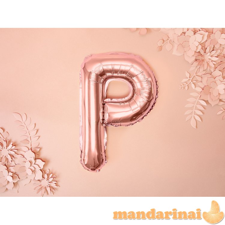 Foil Balloon Letter P , 35cm, rose gold