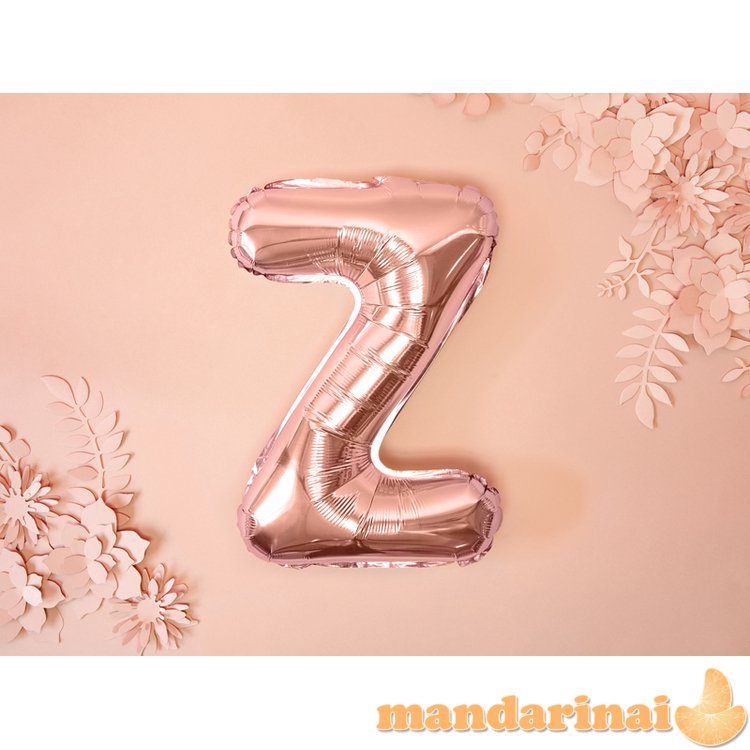 Foil Balloon Letter Z , 35cm, rose gold