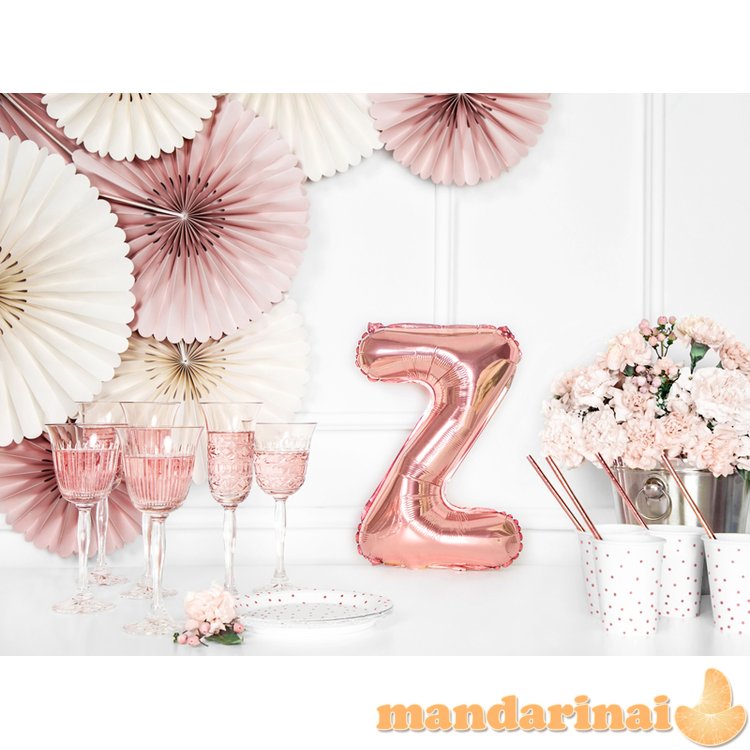 Foil Balloon Letter Z , 35cm, rose gold