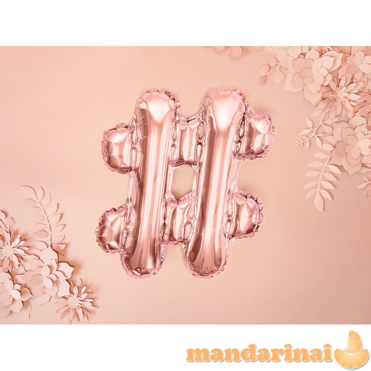 Foil Balloon #, 35cm, rose gold