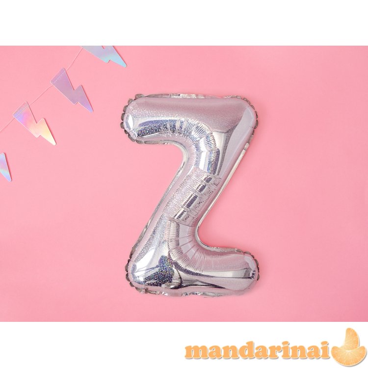 Foil Balloon Letter Z , 35cm, holographic