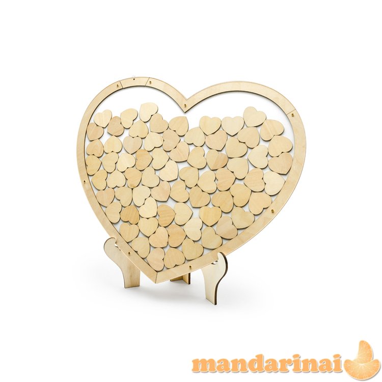 Wooden guest book - Heart, 44x37.5cm