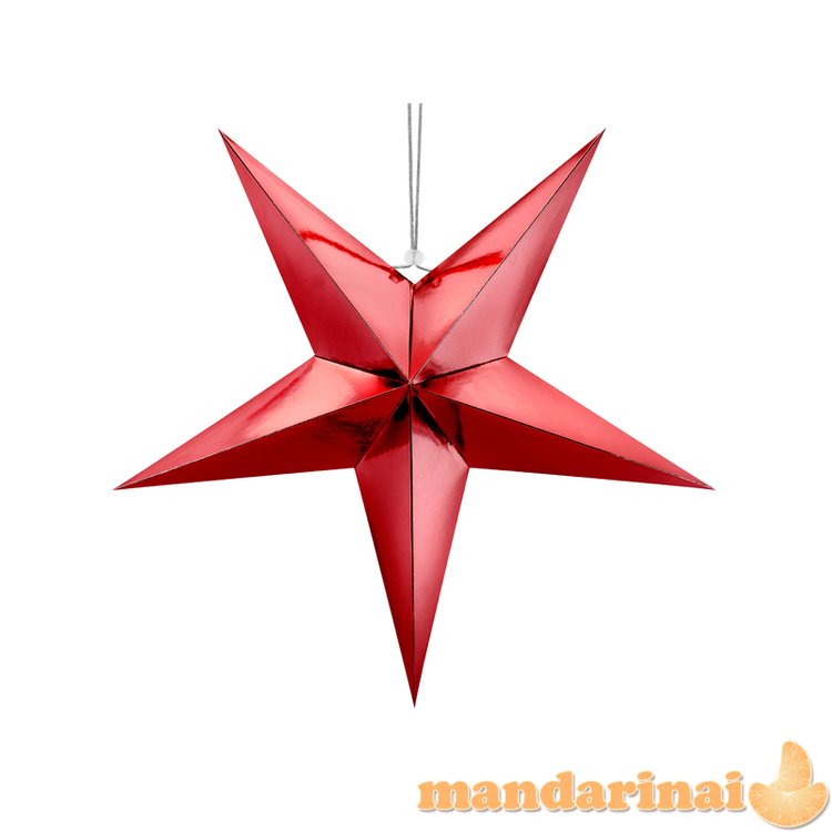 Paper star, 70cm, red