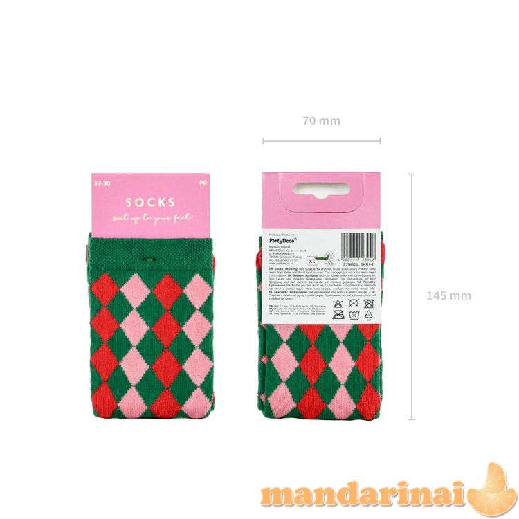 Socks Rhombus, mix, 31-34