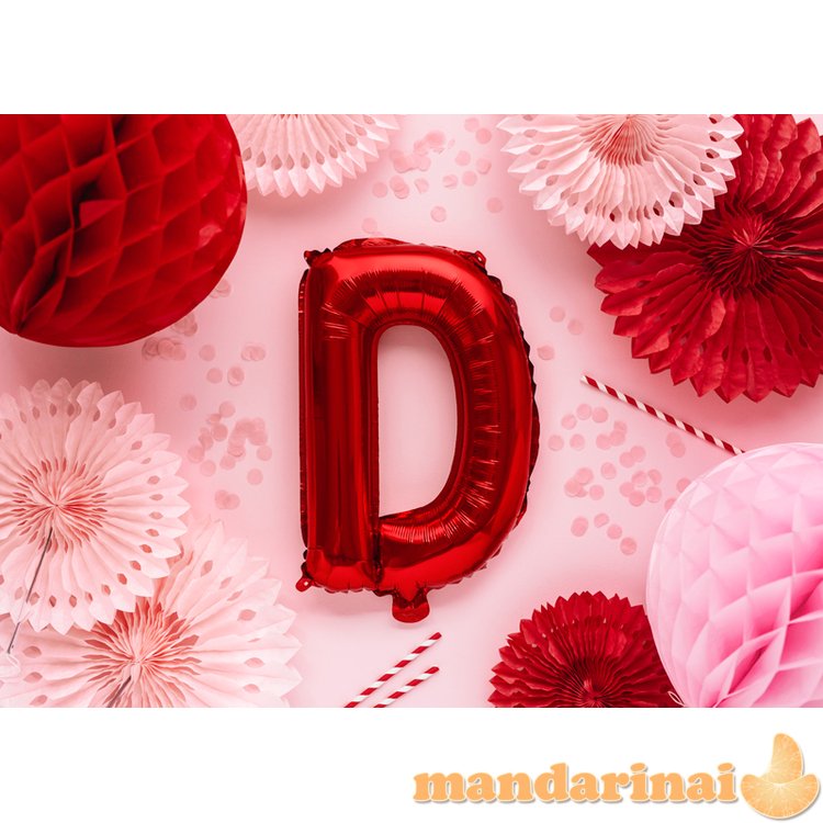 Foil Balloon Letter D , 35cm, red