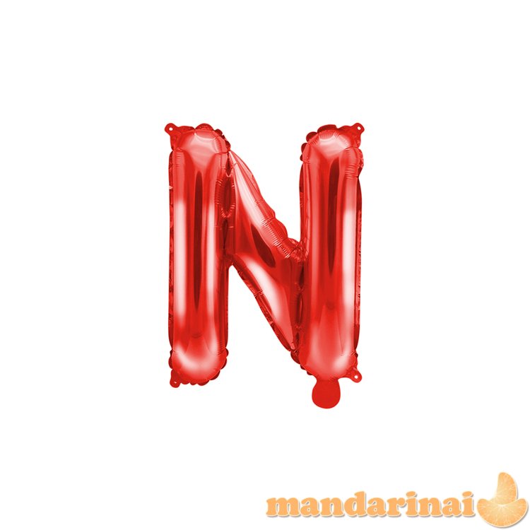 Foil Balloon Letter N , 35cm, red