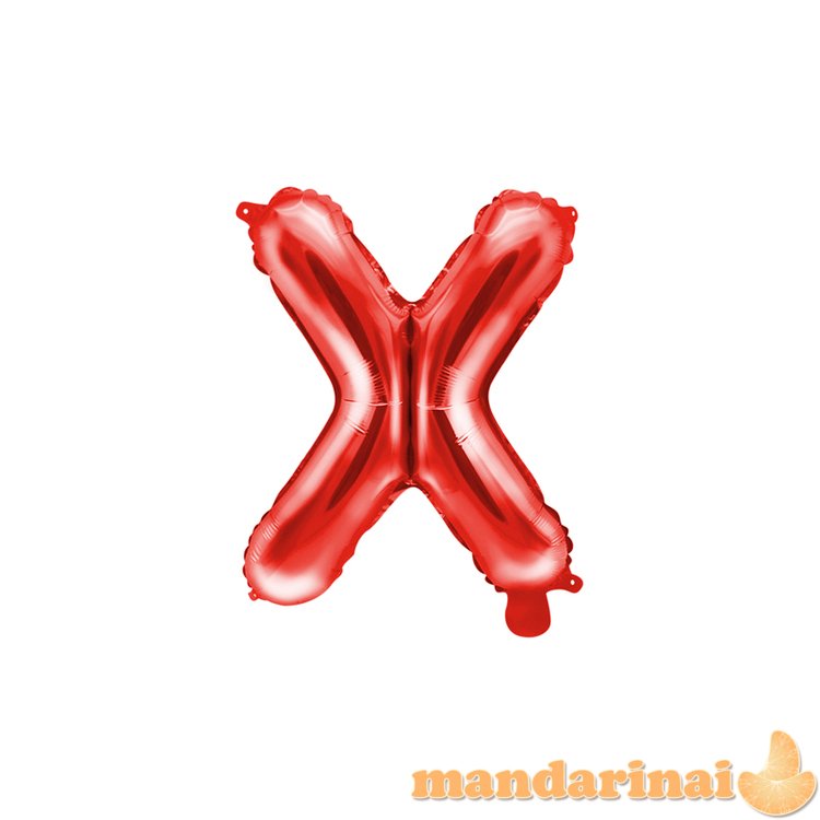 Foil Balloon Letter X , 35cm, red