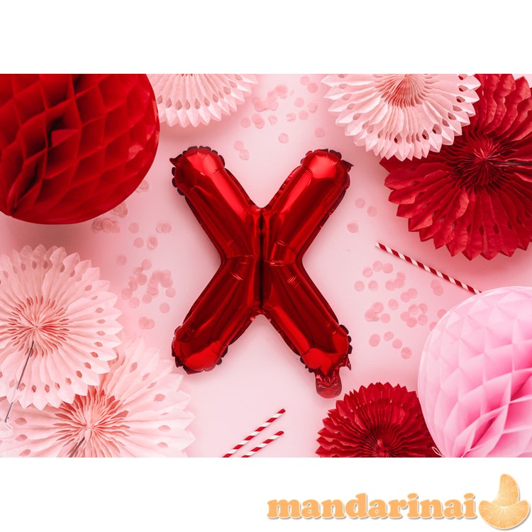 Foil Balloon Letter X , 35cm, red